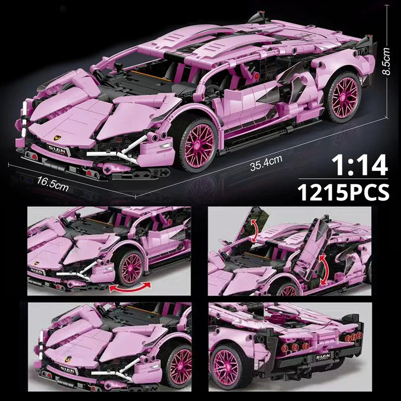 Thecnical Speed Car Luxury Auto Racing 1:14 Lambo