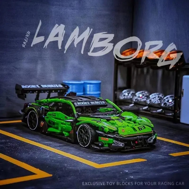 Technical Green Super Speed Lamborghini