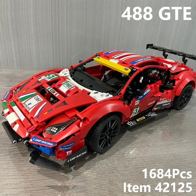 Technical 488 GTE 42125 1684PCS Sports Race Car