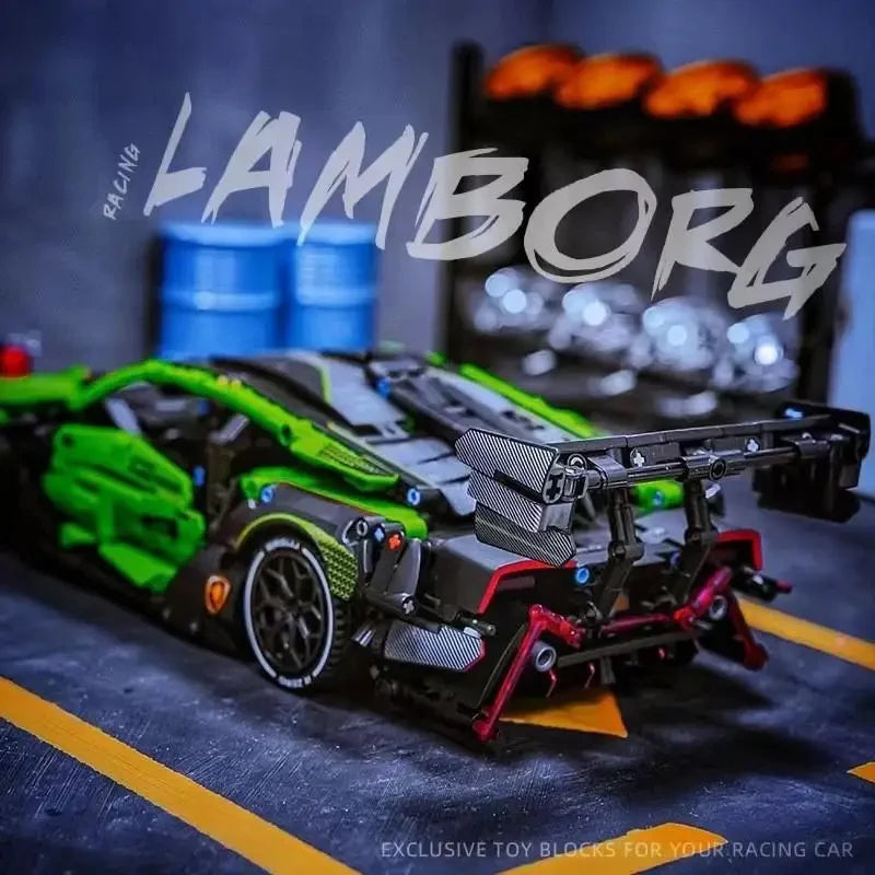 Technical Green Super Speed Lamborghini