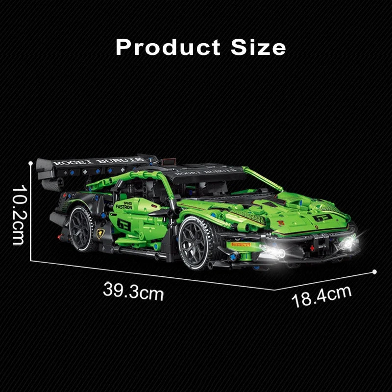 Technical Green Super Speed Lamborghini